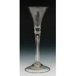 A 18th Century drinking glass circa 1760,