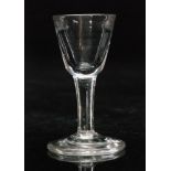 An 18th Century cordial glass circa 1750,