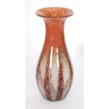 A large 1930s WMF Ikora glass vase designed by Karl Wiedemann, of skittle form,