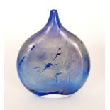 A later 20th Century Isle of Wight glass Azurene Lollipop vase,