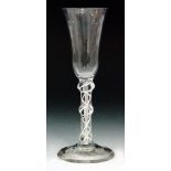 An 18th Century drinking glass circa 1765,