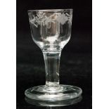 An 18th Century drinking glass circa 1750,