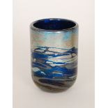 A later 20th Century Isle of Wight Archive glass Nightscape vase of sleeve form,