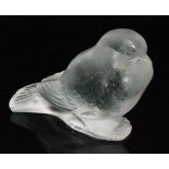 A Rene Lalique glass Moineau Fier paperweight, circa 1929,