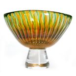 A post war Kosta glass Unika vase designed by Vicke Lindstrand, circa 1951,