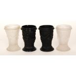 A group of late 19th Century John Derbyshire pressed glass celery vases,