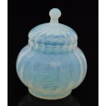 An early 20th Century John Walsh Walsh Vesta Venetian glass jar and cover,