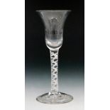 An 18th Century drinking glass circa 1765,