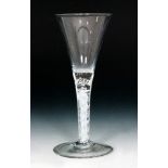 An 18th Century drinking glass circa 1765,