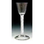 An 18th Century drinking glass circa 1755,