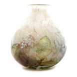 A large later 20th Century Isle of Wight glass Flower Garden vase, of tapered form with flared rim,