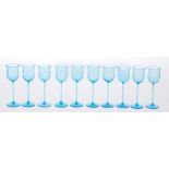 A set of ten John Walsh Walsh hock glasses,