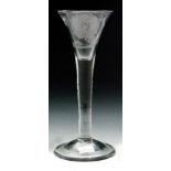 An 18th Century Jacobite drinking glass circa 1740,