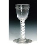 A 18th Century miniature drinking glass circa 1765,