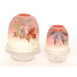 A large late 19th Century Thomas Webb and Sons Queens Burmese Fairy Night Light dome,