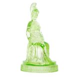 A late 19th Century John Derbyshire pressed glass Britannia figure in the form of a robed female
