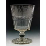 A late Georgian glass rummer circa 1820,