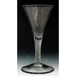 A large 18th Century drinking glass circa 1750,