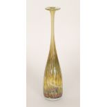 A later 20th Century Isle of Wight glass Attenuated Bottle vase,