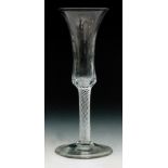 An 18th Century drinking glass circa 1755,