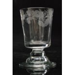 An 18th Century Jacobite Dram glass circa 1750,