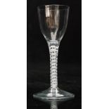 A large 18th Century drinking glass circa 1765,