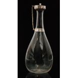 A late 19th Century crystal glass decanter designed by Dr Christopher Dresser of tapered bottle