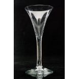 A large 18th Century drinking glass circa 1750,