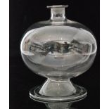 A mid 18th Century glass lace makers condensing globe,