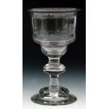 An 18th Century heavy baluster sweetmeat glass circa 1730,