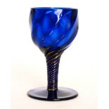 An 18th Century Bristol Blue drinking glass circa 1755,