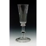 An 18th Century balustroid ale glass circa 1740,