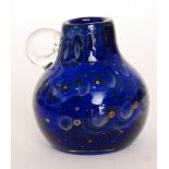 A later 20th Century German studio glass vase by Erwin Eisch of globular form with tapered neck and