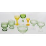 A group of John Walsh Walsh glass tableware in the Fruiting Vine pattern, comprising two tumblers,