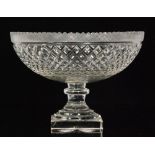 A mid 19th Century Waterford crystal glass bowl,
