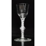 An 18th Century drinking glass circa 1765,