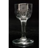 An 18th Century drinking glass circa 1750,