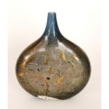 A later 20th Century Isle of Wight glass Azurene Lollipop vase,
