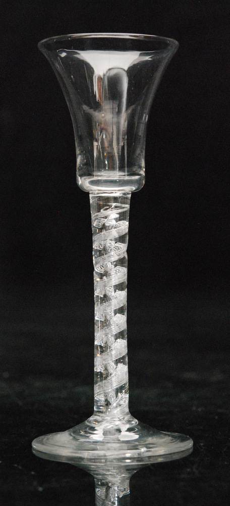 An 18th Century drinking glass circa 1755,