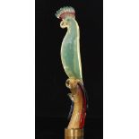 A large later 20th Century Italian Murano glass figure of a parrot in the manner of Seguso,