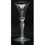 An 18th Century English soda drinking glass circa 1770,