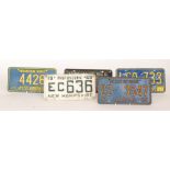 A collection of American licence number plates from the 1960s to include Mountain State 4426,