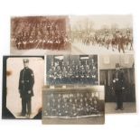 Seven Edwardian real photographic postcards,