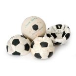 A 1976 signed moulded plastic football between Levski-Spartak and Barcelona for Coupe UEFA with
