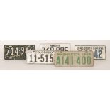 American licence plates Minnesota 1940 414.946, Washington 1949 A141.