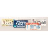 A collection of American licence number plates from the 1980s and 1990s to include South Carolina,