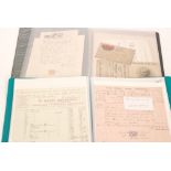 An album of mid 19th Century and later letter heads and printed ephemera for 1843 onwards and a