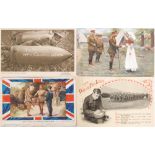 An album of First World War cards to include life at the front,