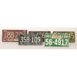 An American licence plate dated Mass 51 No 188.