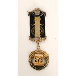 An Order of the Buffaloes 9ct and a silver Jewel Premier Lodge No 743 (2)